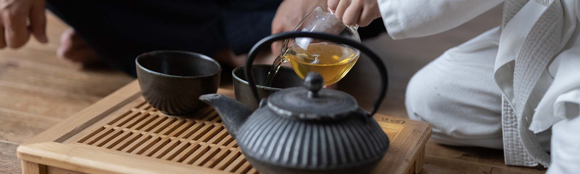 Plateau à thé haut de gamme « Cérémonie japonaise » en bambou naturel