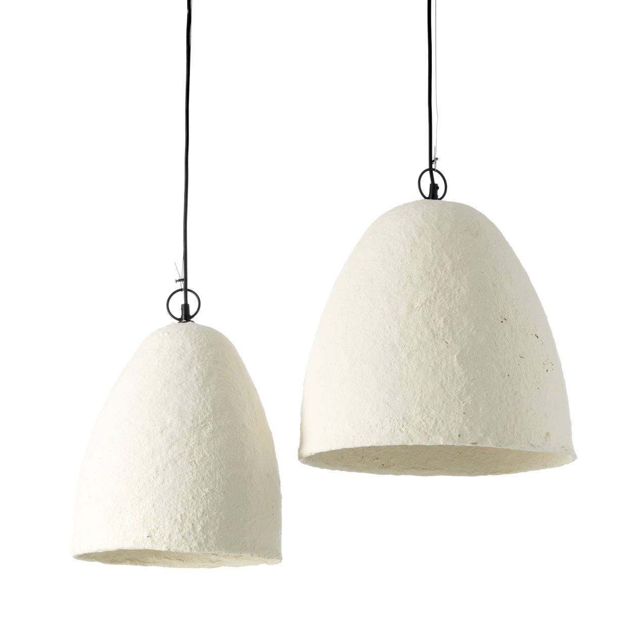 The Savana Pendant - White - S and L sizes on a white background