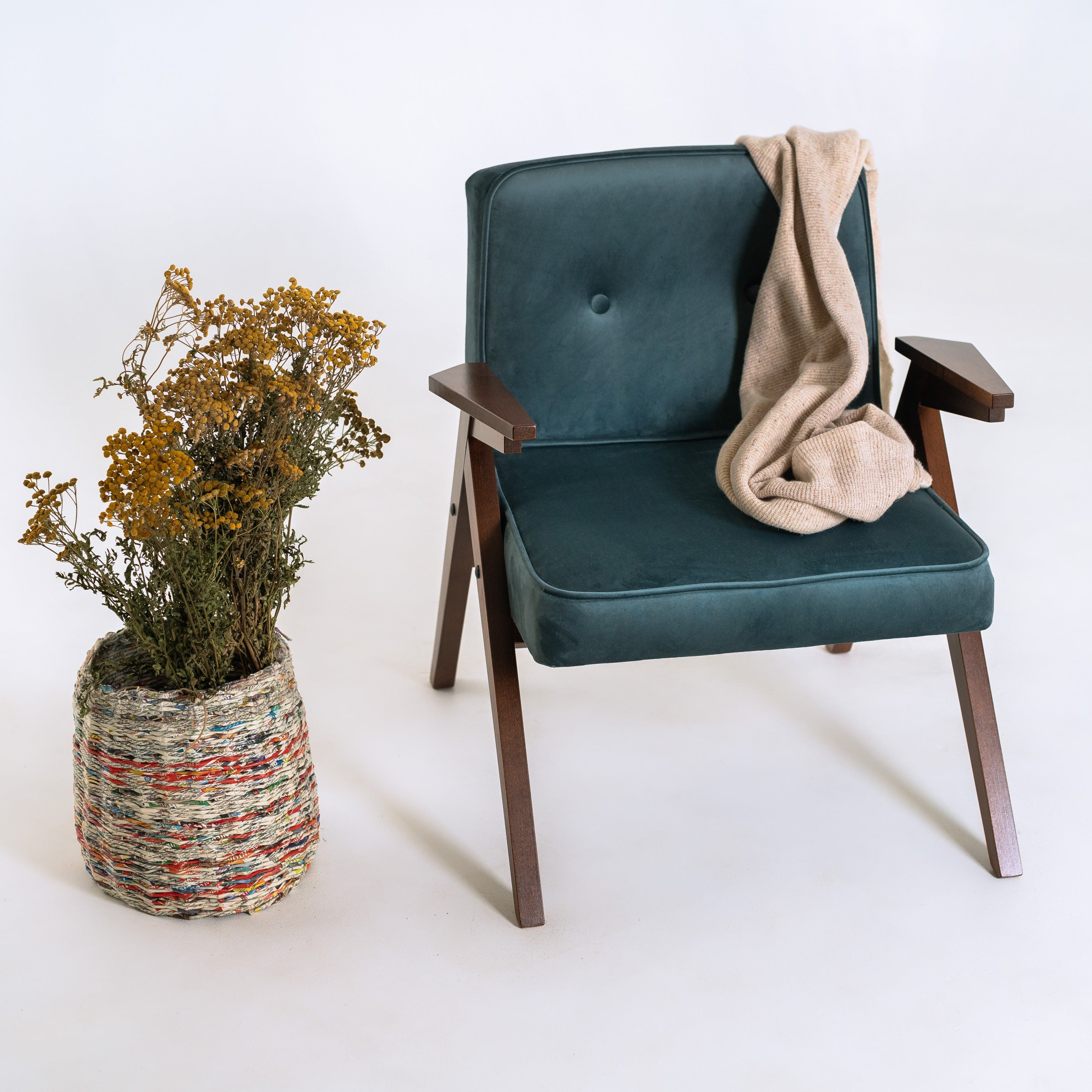 VINC Fauteuil - Bleuet Noisette