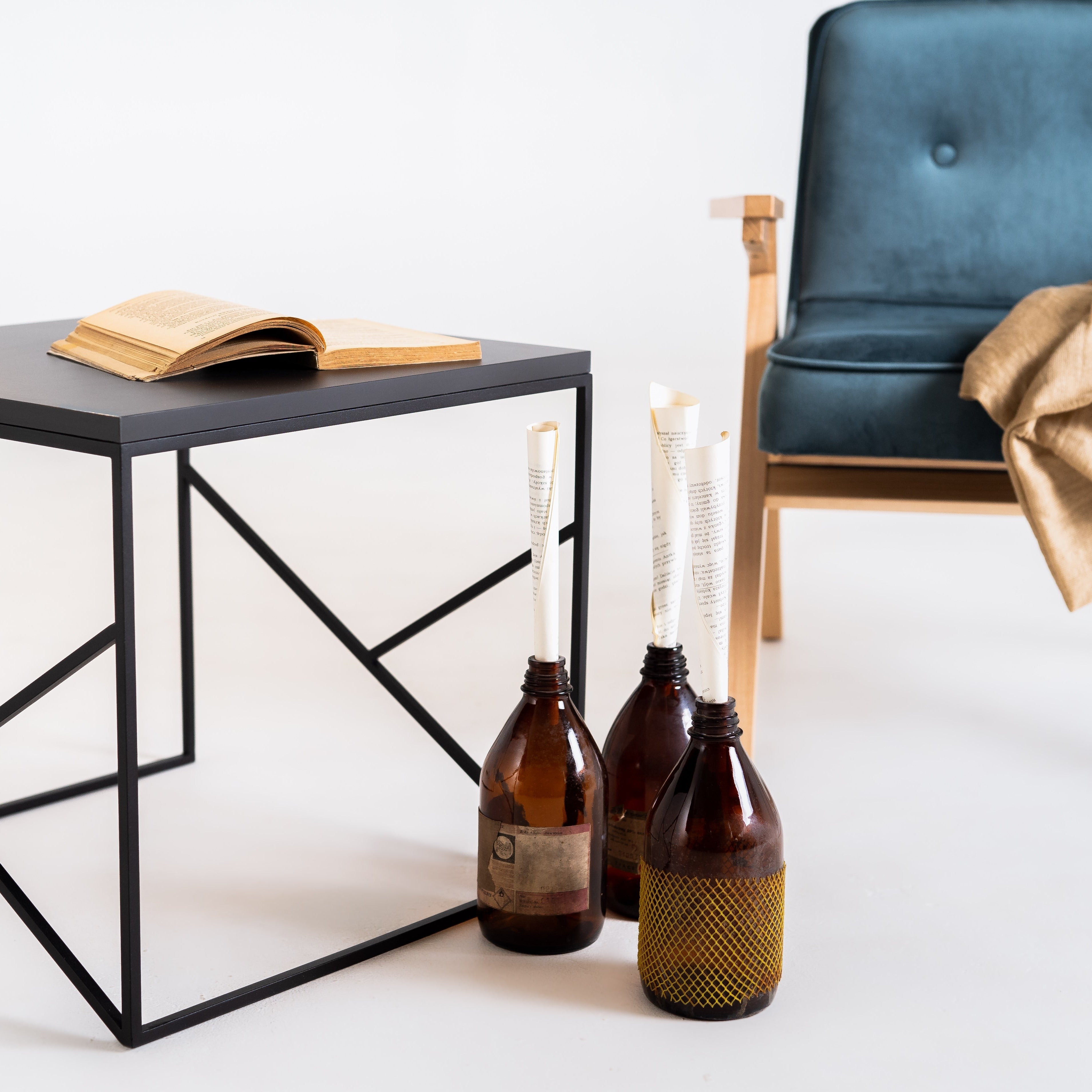 VINC Fauteuil - Bleuet Naturel