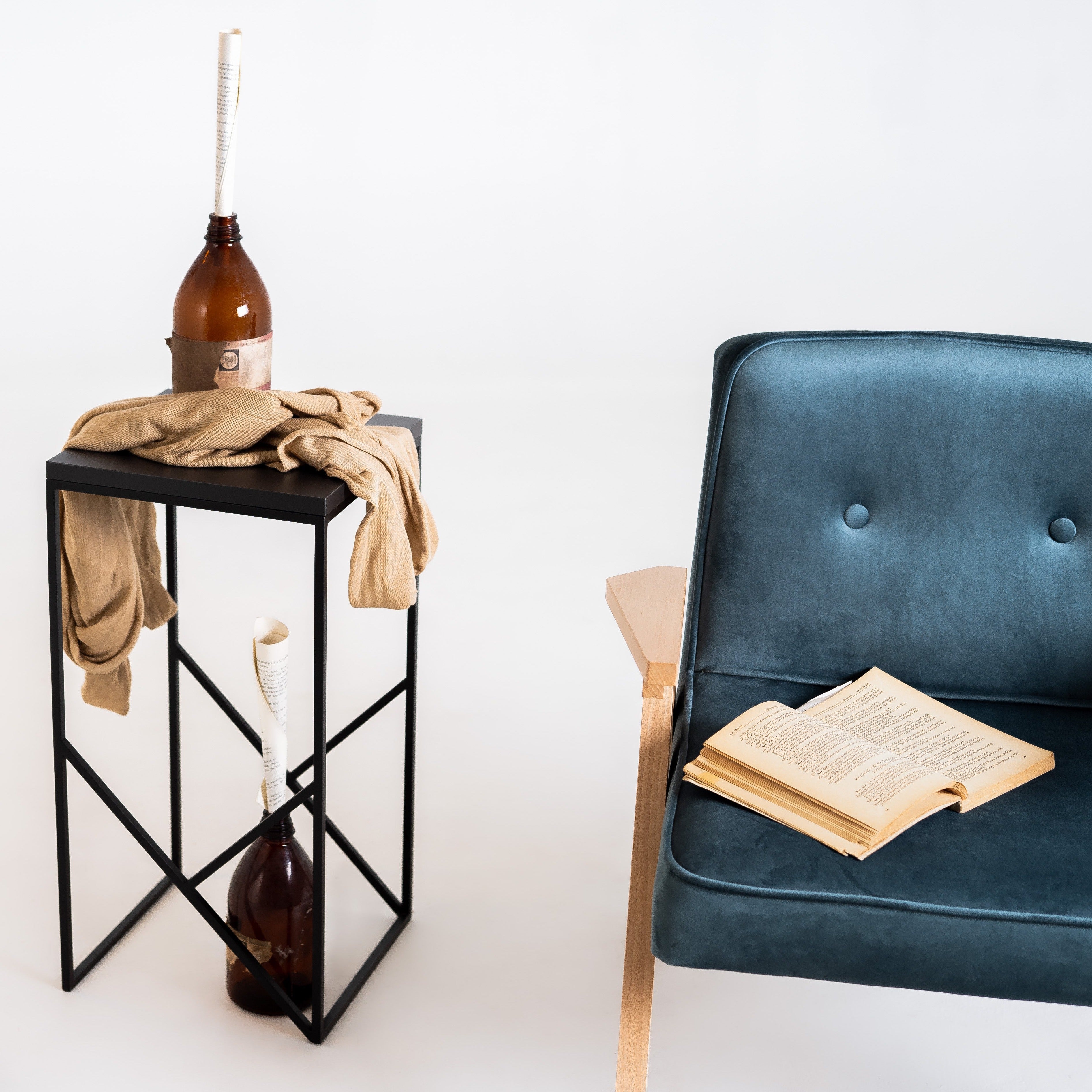 VINC Fauteuil - Bleuet Naturel