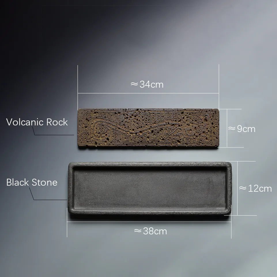 Plateau à thé en pierre naturelle