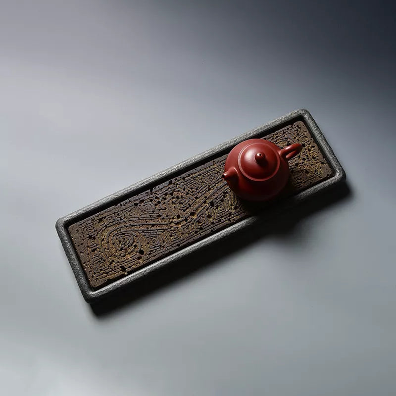 Plateau à thé en pierre naturelle