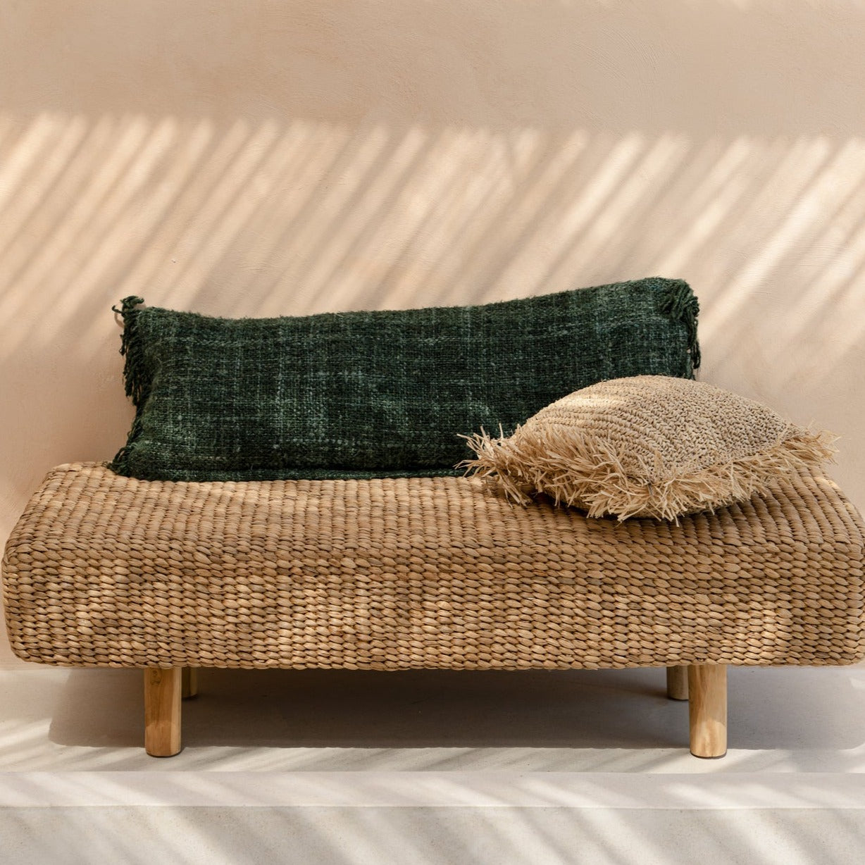 Le banc en jacinthe d'eau