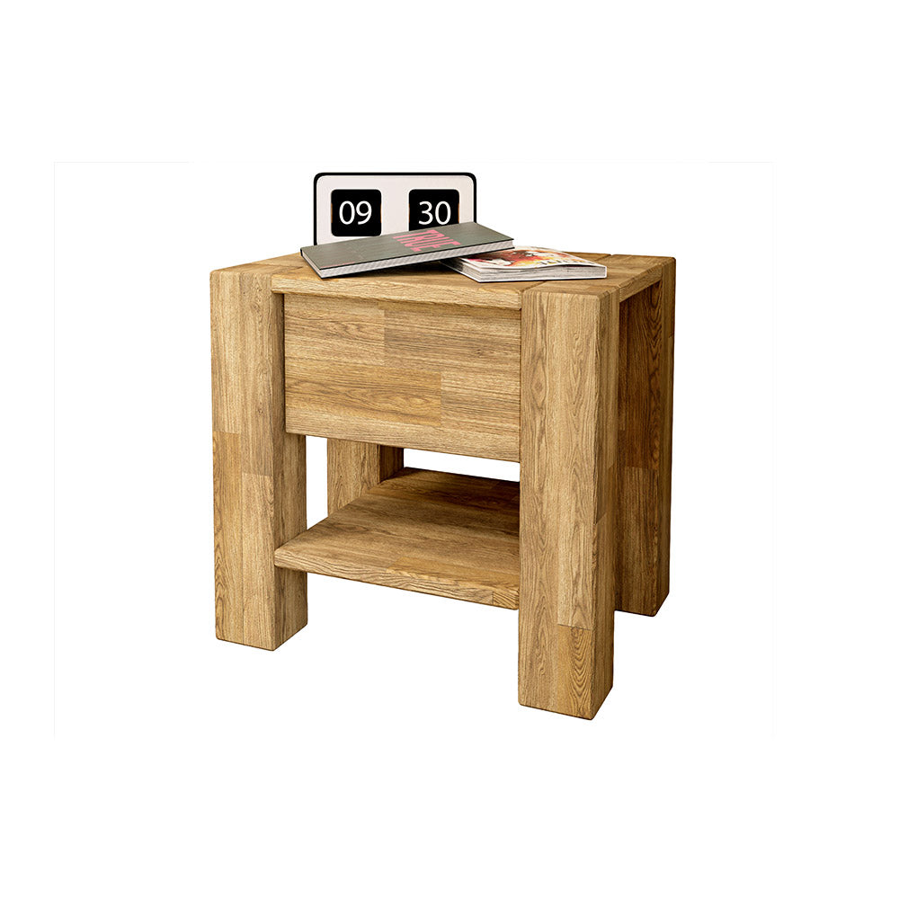 ARUBA Bedside Table Rustical Oak