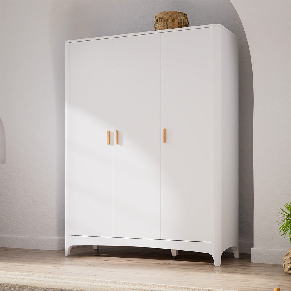 NEREE Wardrobe 3D in a room with light gray walls and wooden floor