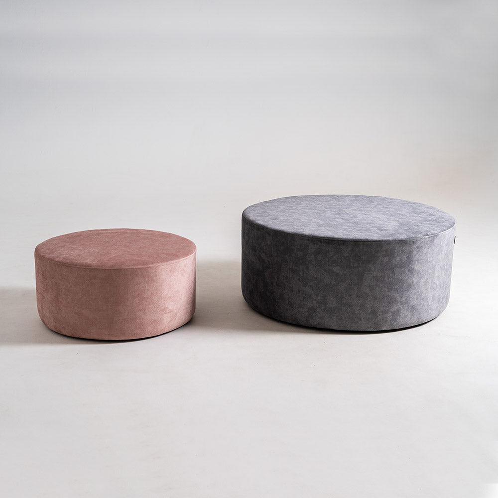 SARI Pouffes Grey and Pink