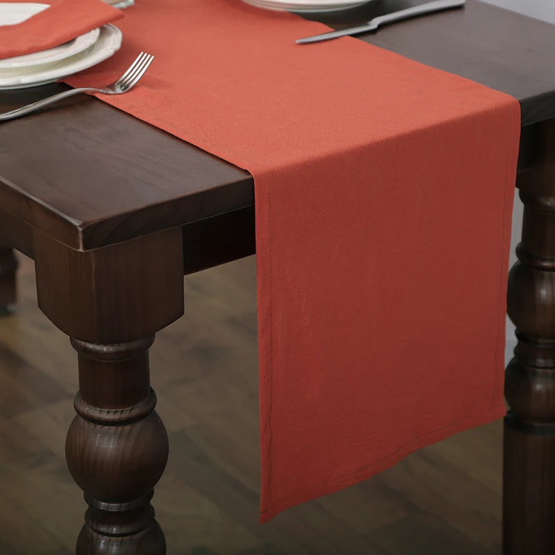 Chemin de table blanc en coton