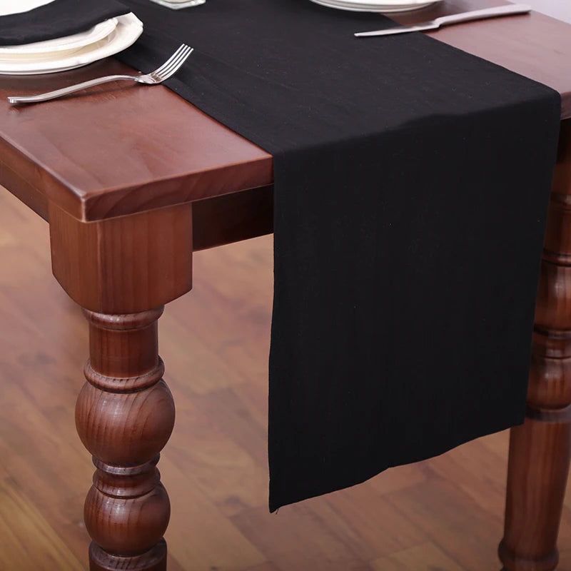 Chemin de table blanc en coton