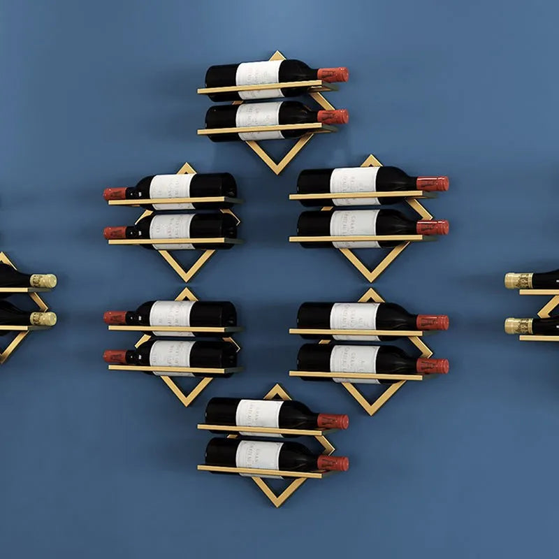 Porte-bouteilles mural décoratif
