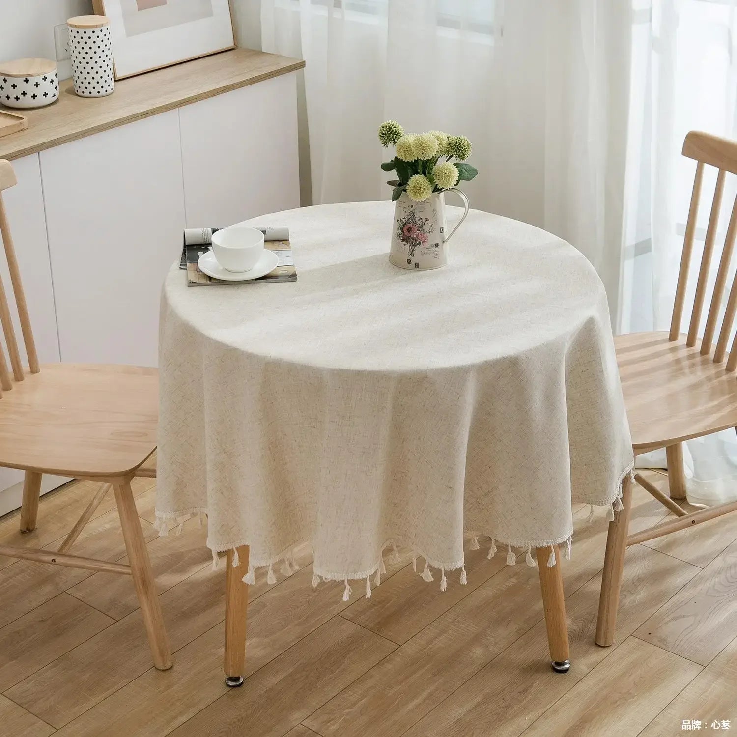 Linge de table rond en coton