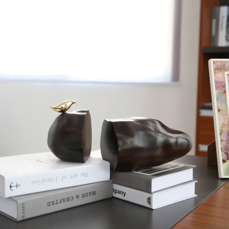 Serre-livres nordique créatif en pierre