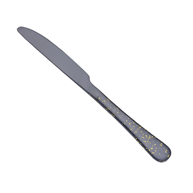 Vaisselle noire en acier inoxydable