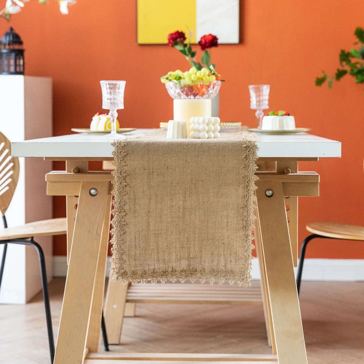 Linge de table beige pour la maison