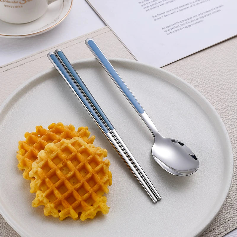 Set de couverts coréens en acier inoxydable