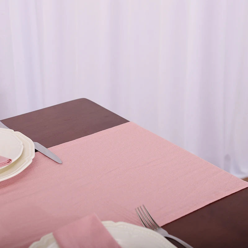 Chemin de table blanc en coton