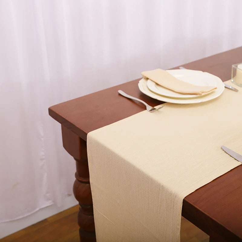 Chemin de table blanc en coton