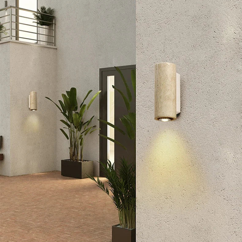Wabi Sabi Wall Lamp From Travertine Stone 7