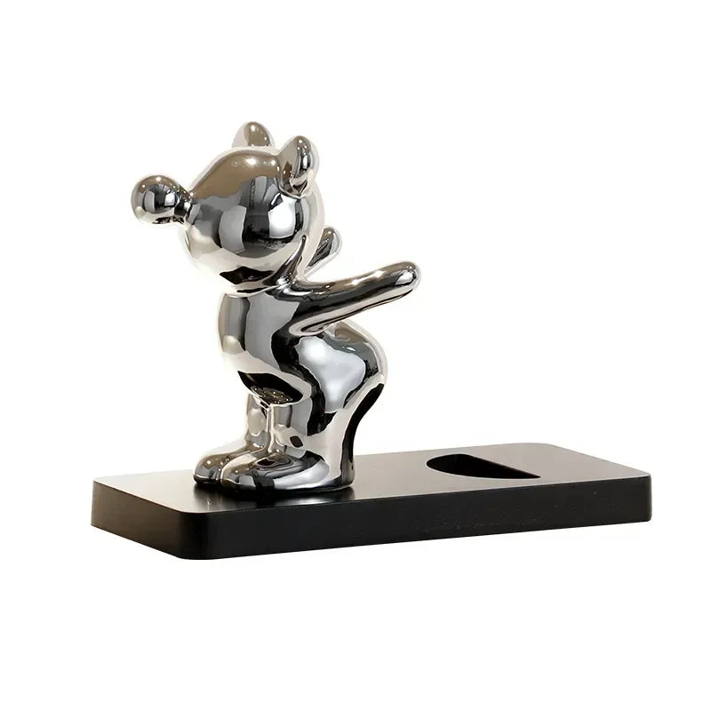 Porte-Bouteille Ours en Céramique