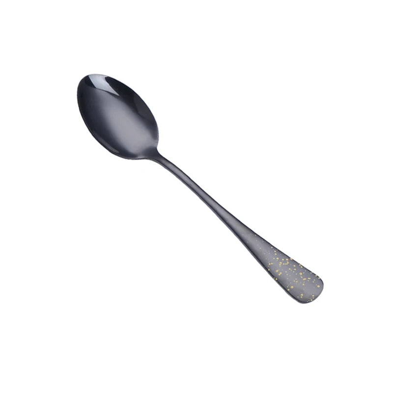 Vaisselle noire en acier inoxydable