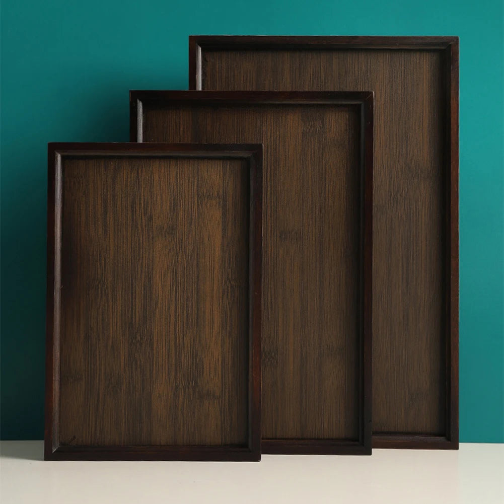 Plateau de service carré en bois