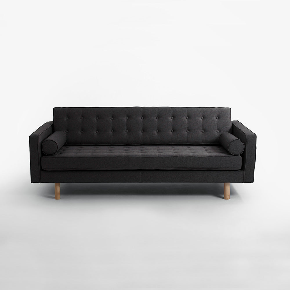TOPIC WOOD 3 Seater Sofa Graphite