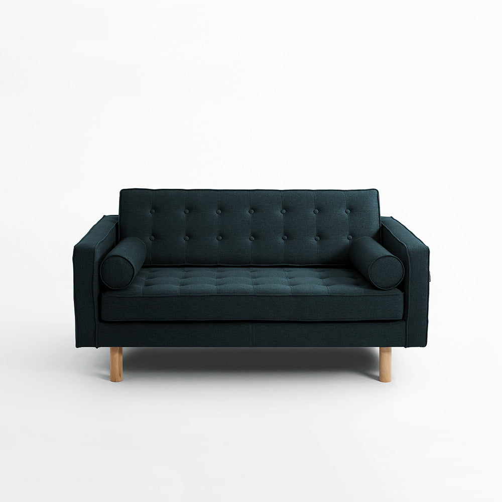 TOPIC WOOD 2 Seater Sofa Blue