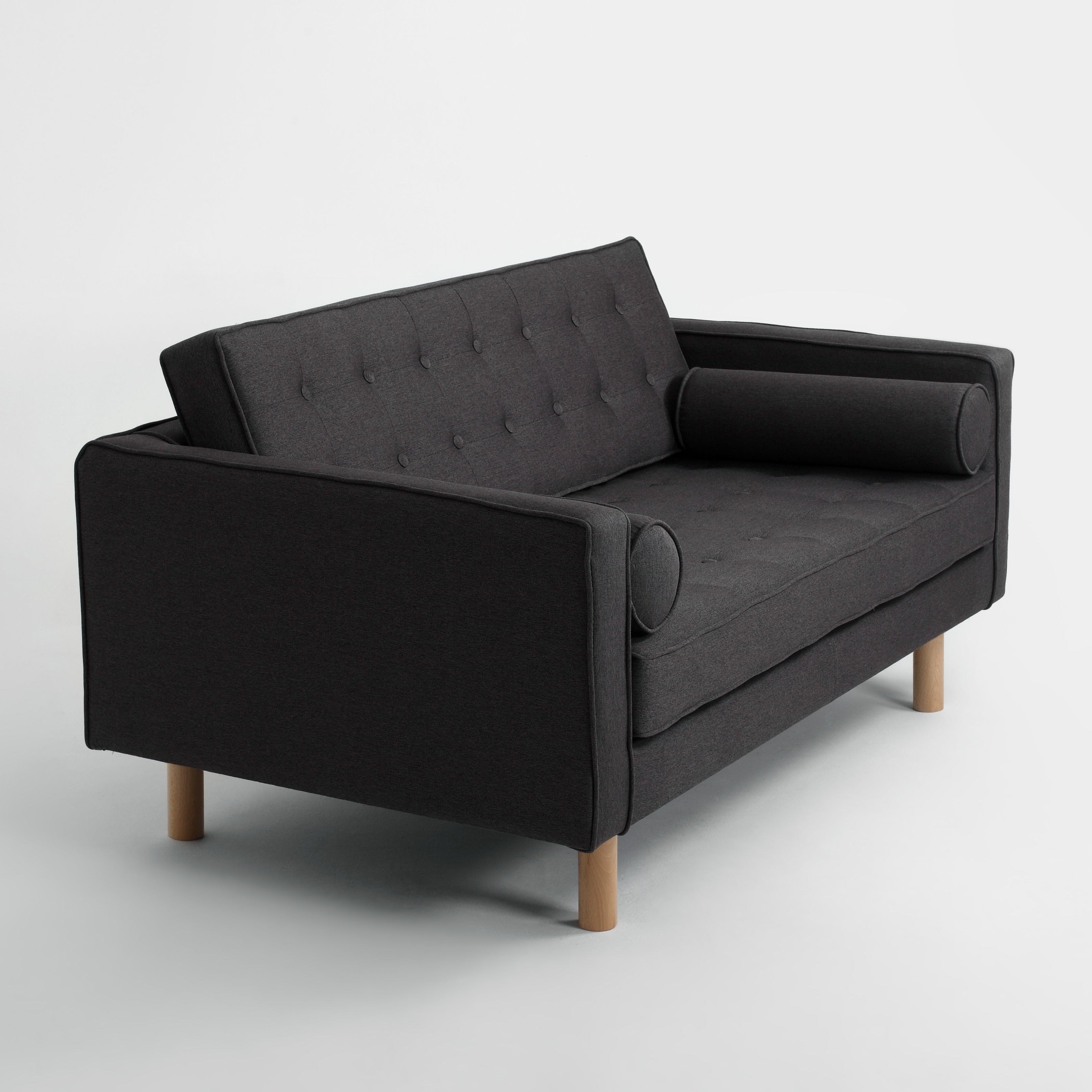 TOPIC WOOD 2 Seater Sofa Graphite