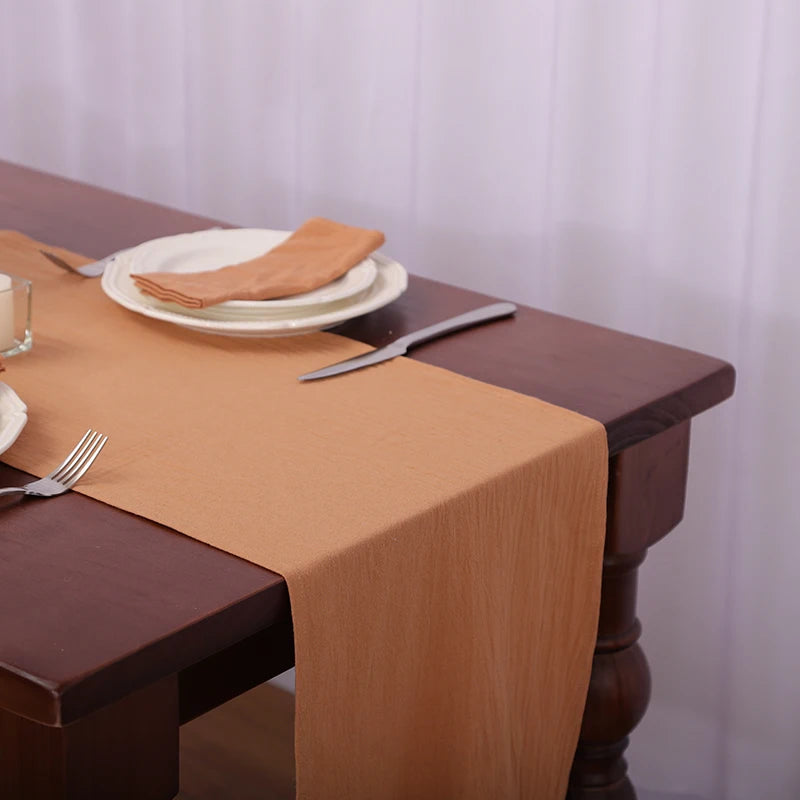 Chemin de table blanc en coton