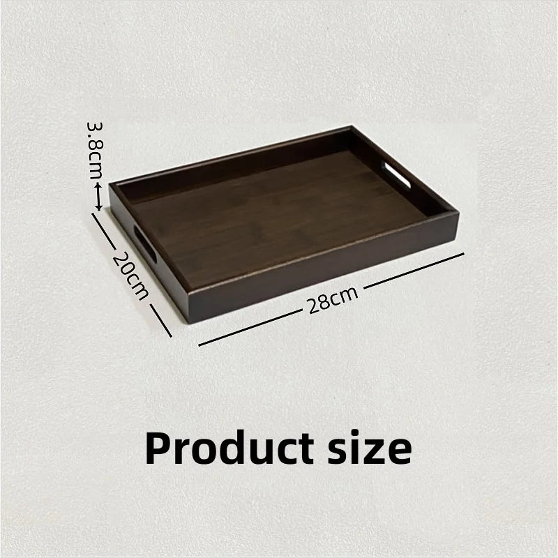 Plateau à thé en bambou style rétro