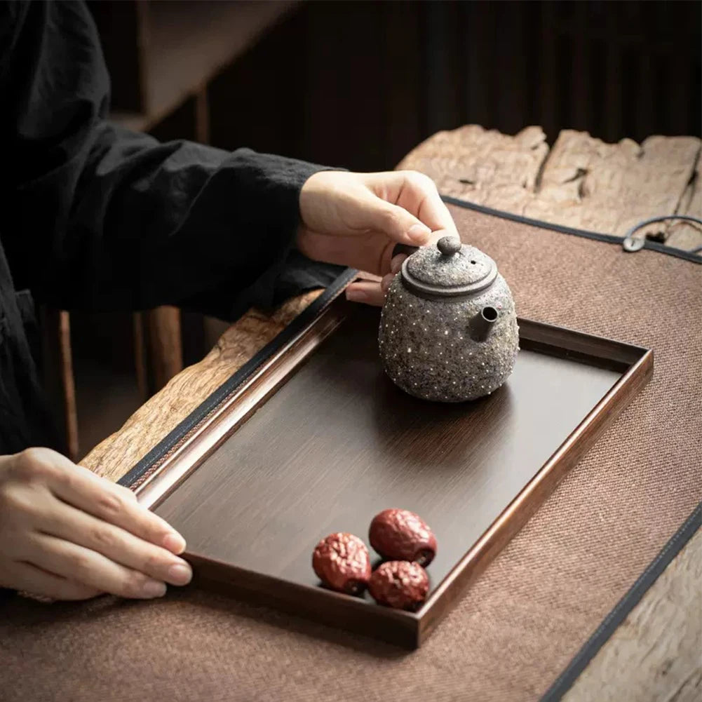 Plateau de service carré en bois