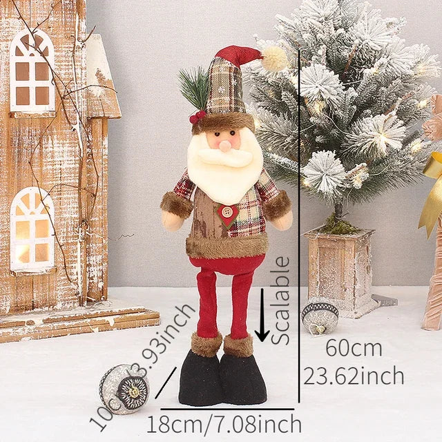 Grande poupée de Noël sur pied