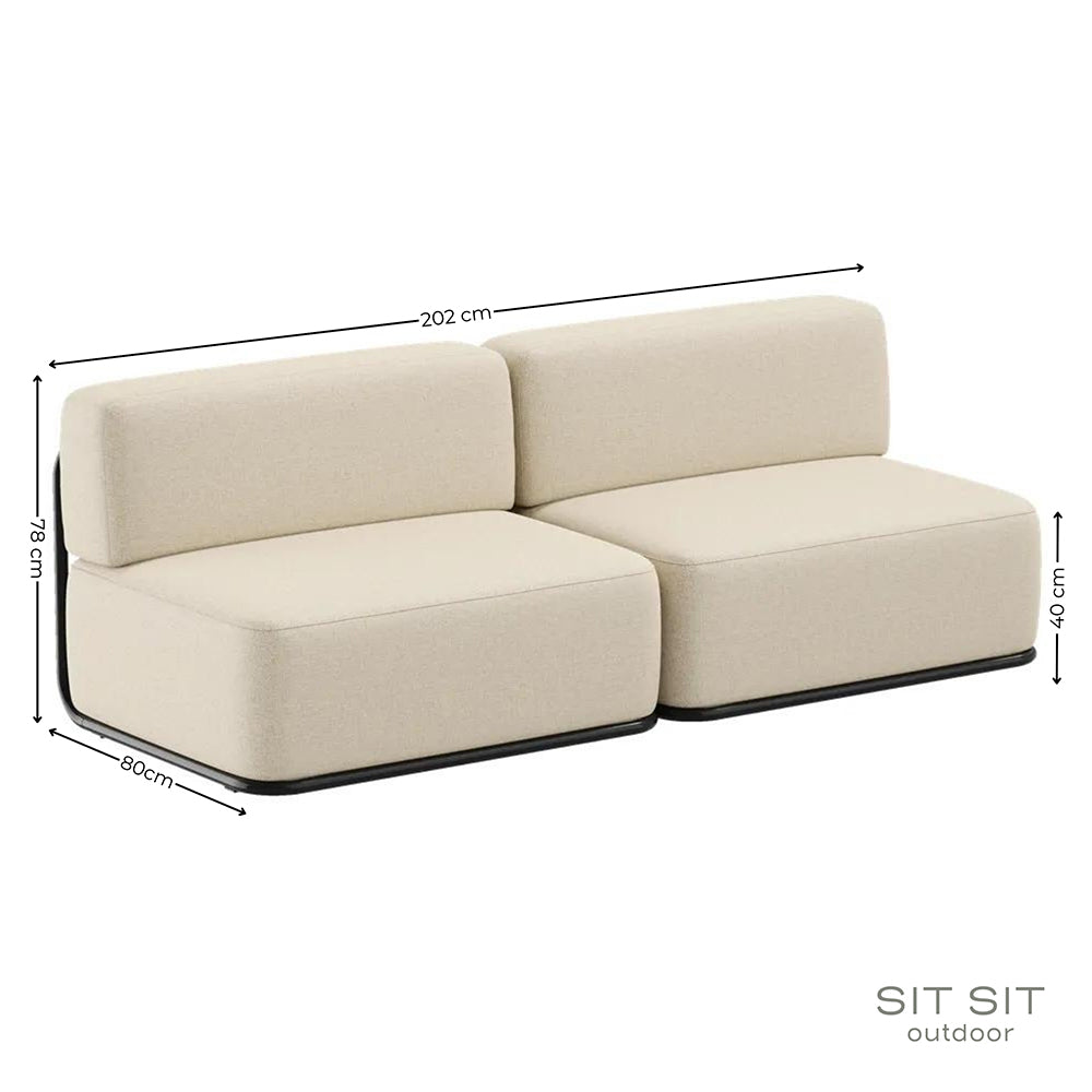 STRAW Sofa 2 - Outdoor Dimensions