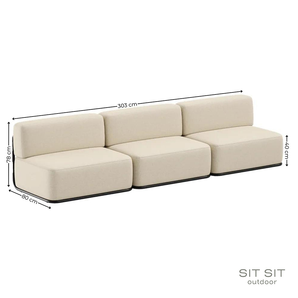 STRAW Sofa 3 - Outdoor Dimensions
