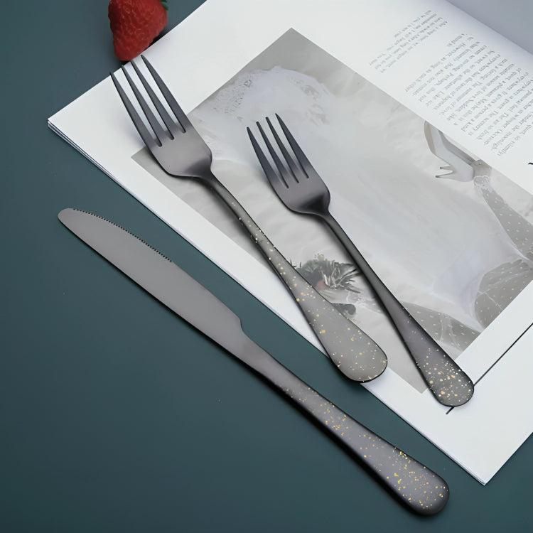 Vaisselle noire en acier inoxydable