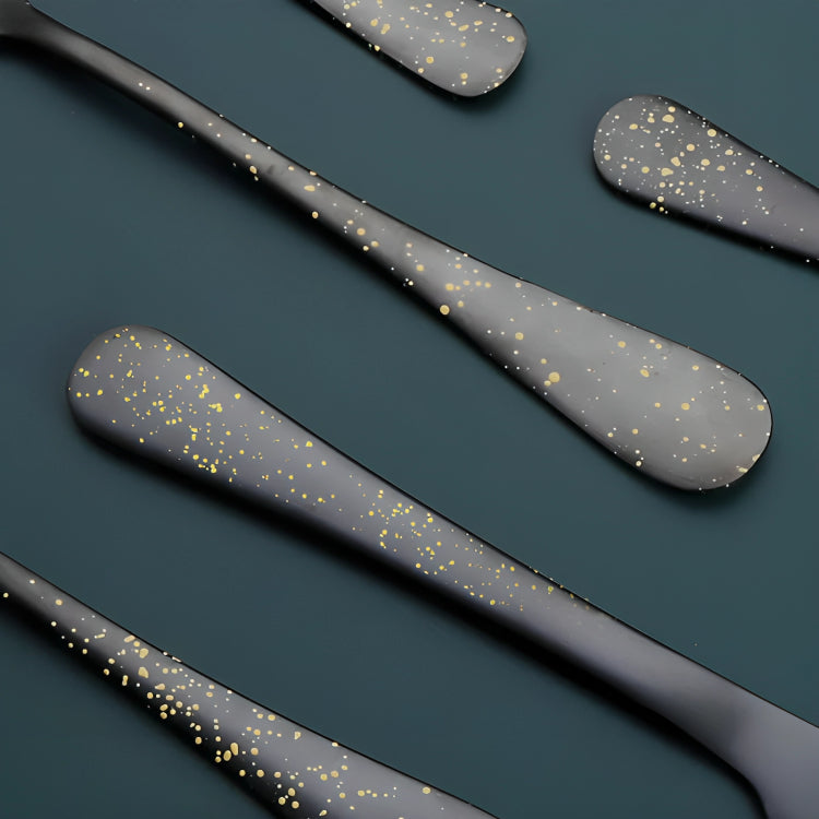 Vaisselle noire en acier inoxydable