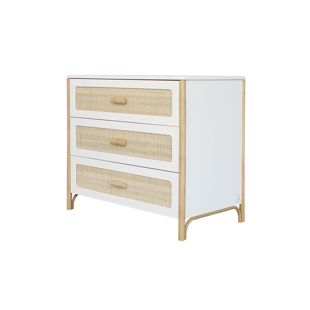OCEANIA Rattan Chest of Drawer White