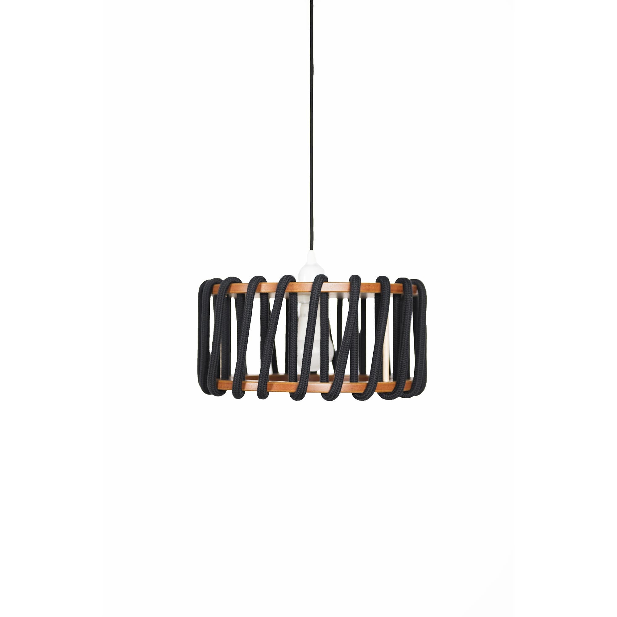 MACARON Pendant Lamp Black 30 cm front view