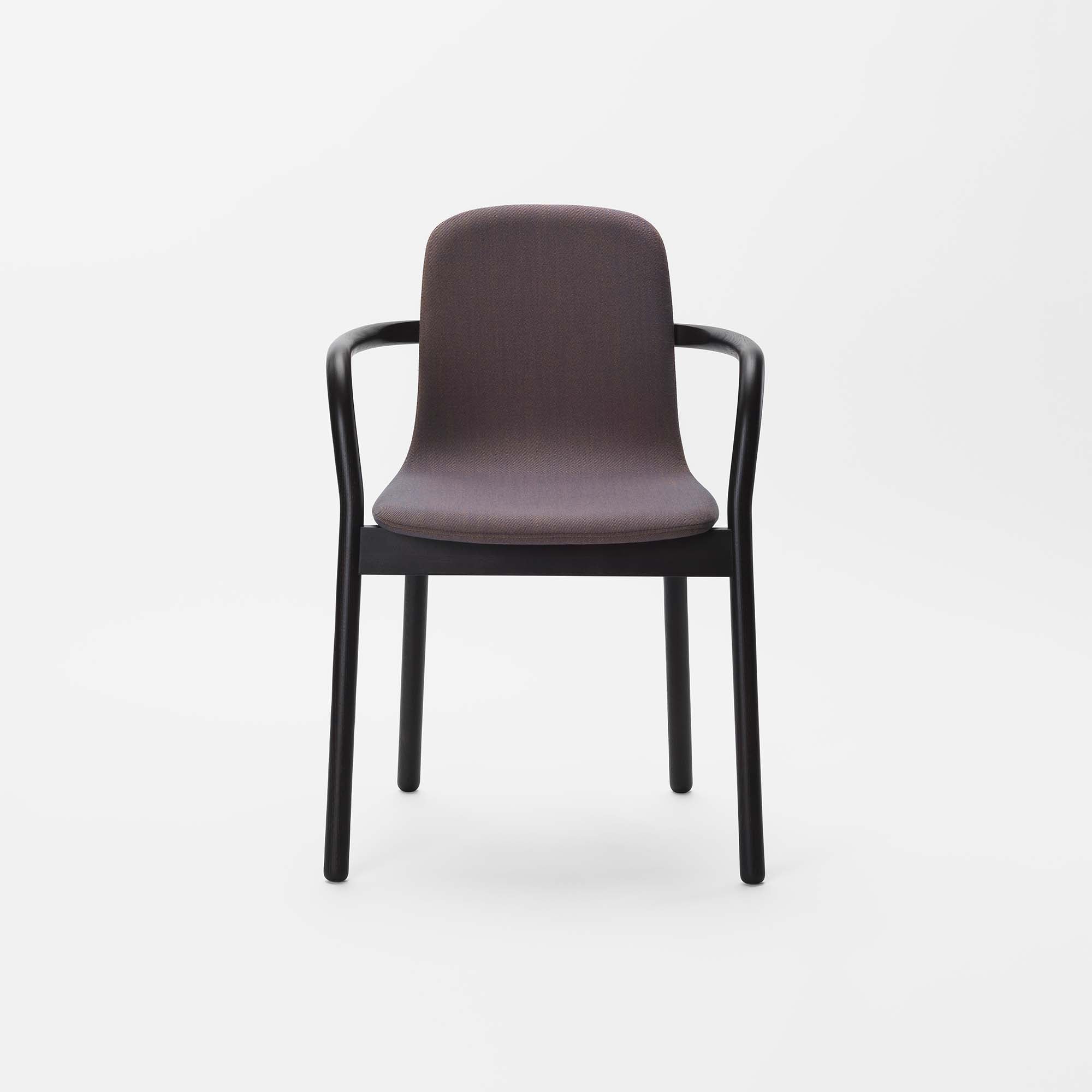 HUG ARMCHAIR Stained Ash Wenge Brown front view