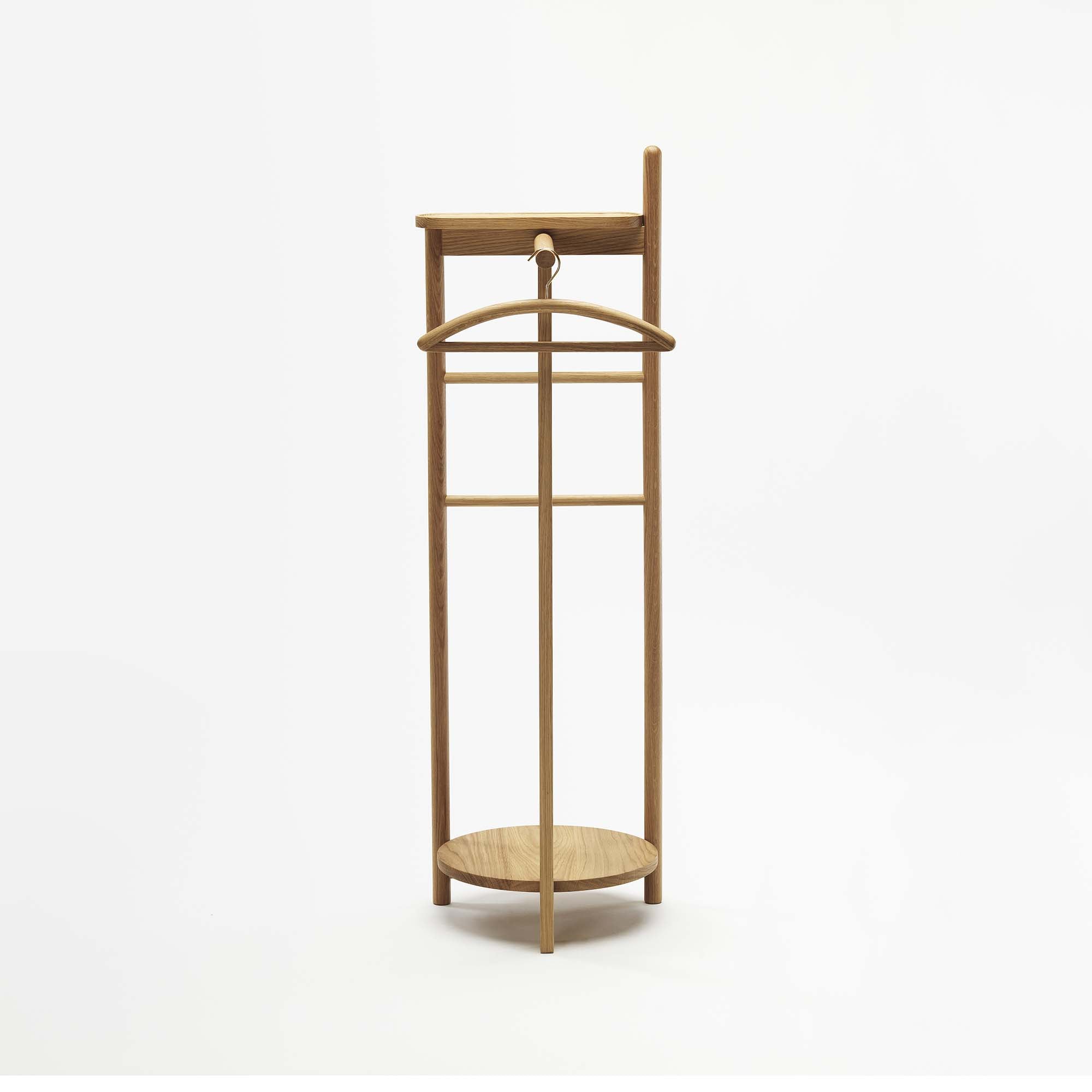 LAUREL Coat Stand Natural Oak side view