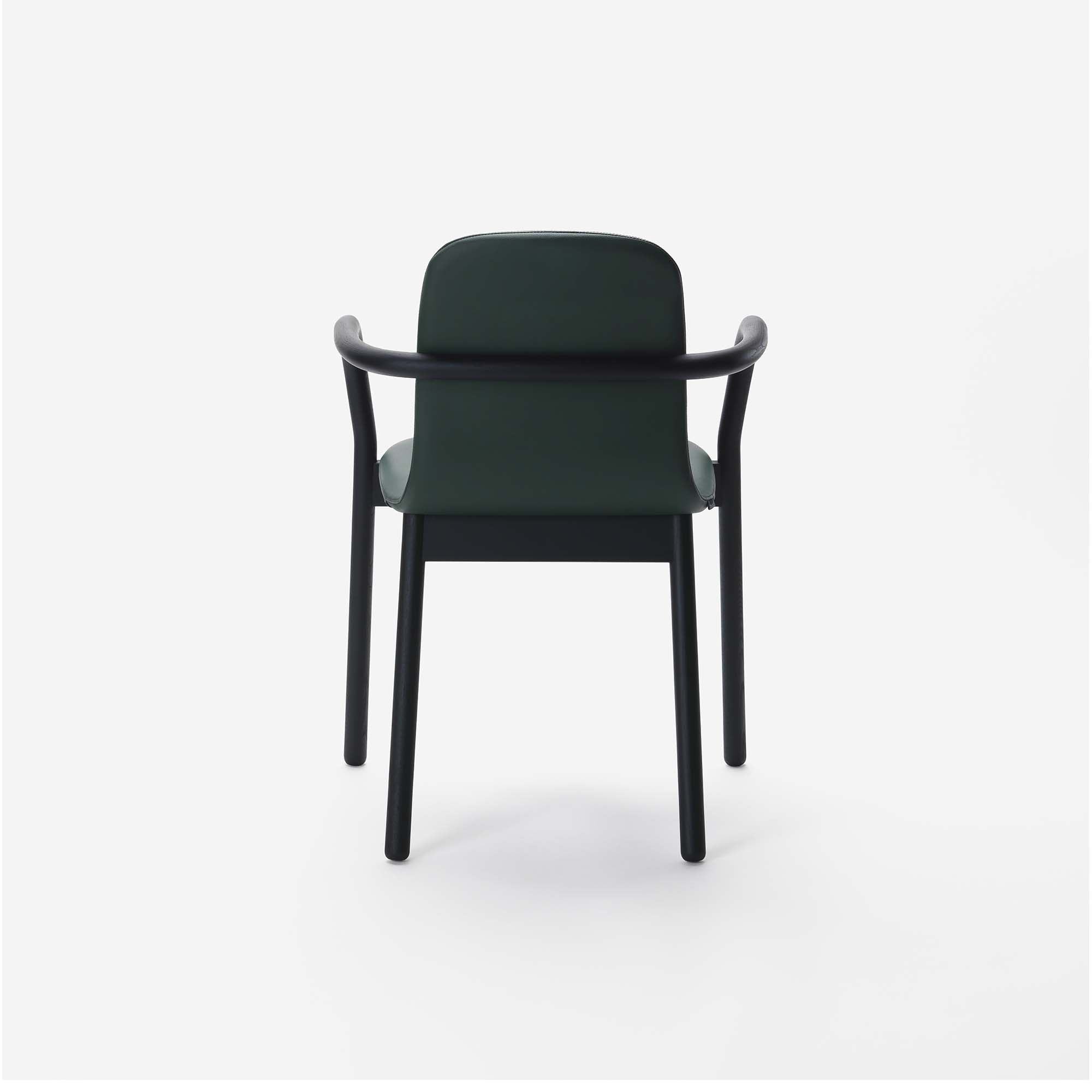 HUG ARMCHAIR Lacquered Ash Black backside view