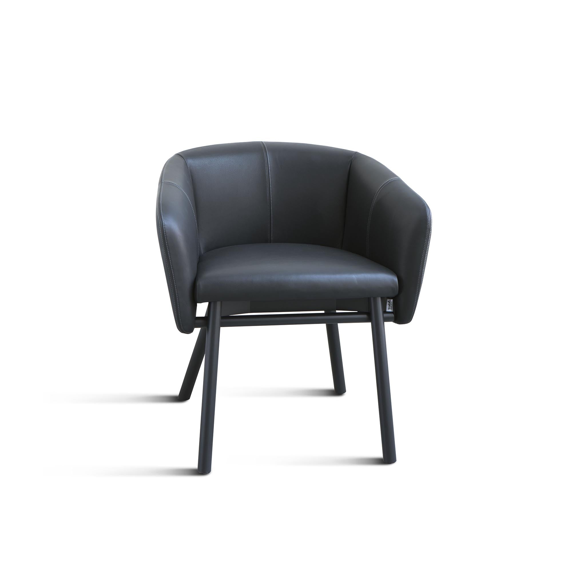 BALU Armchair black leather