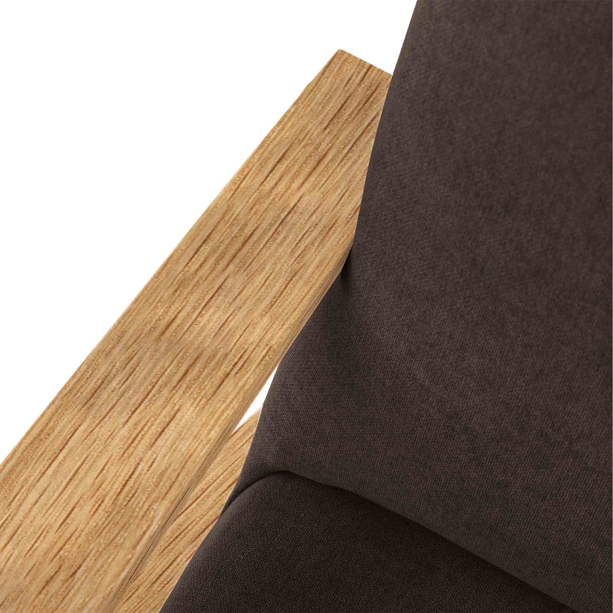 RETROSTAR Canapé 4 places Structure en bois de chêne, coloris naturel