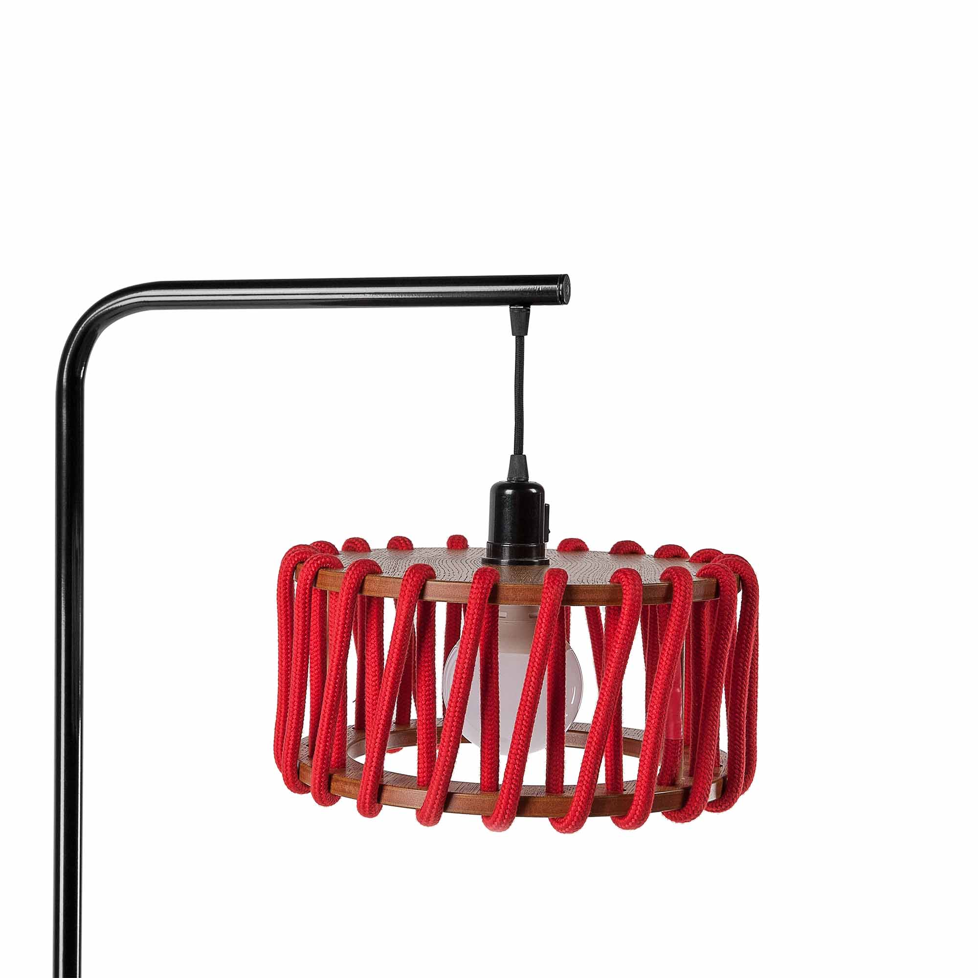 MACARON Lampadaire Noir-Rouge 30 cm