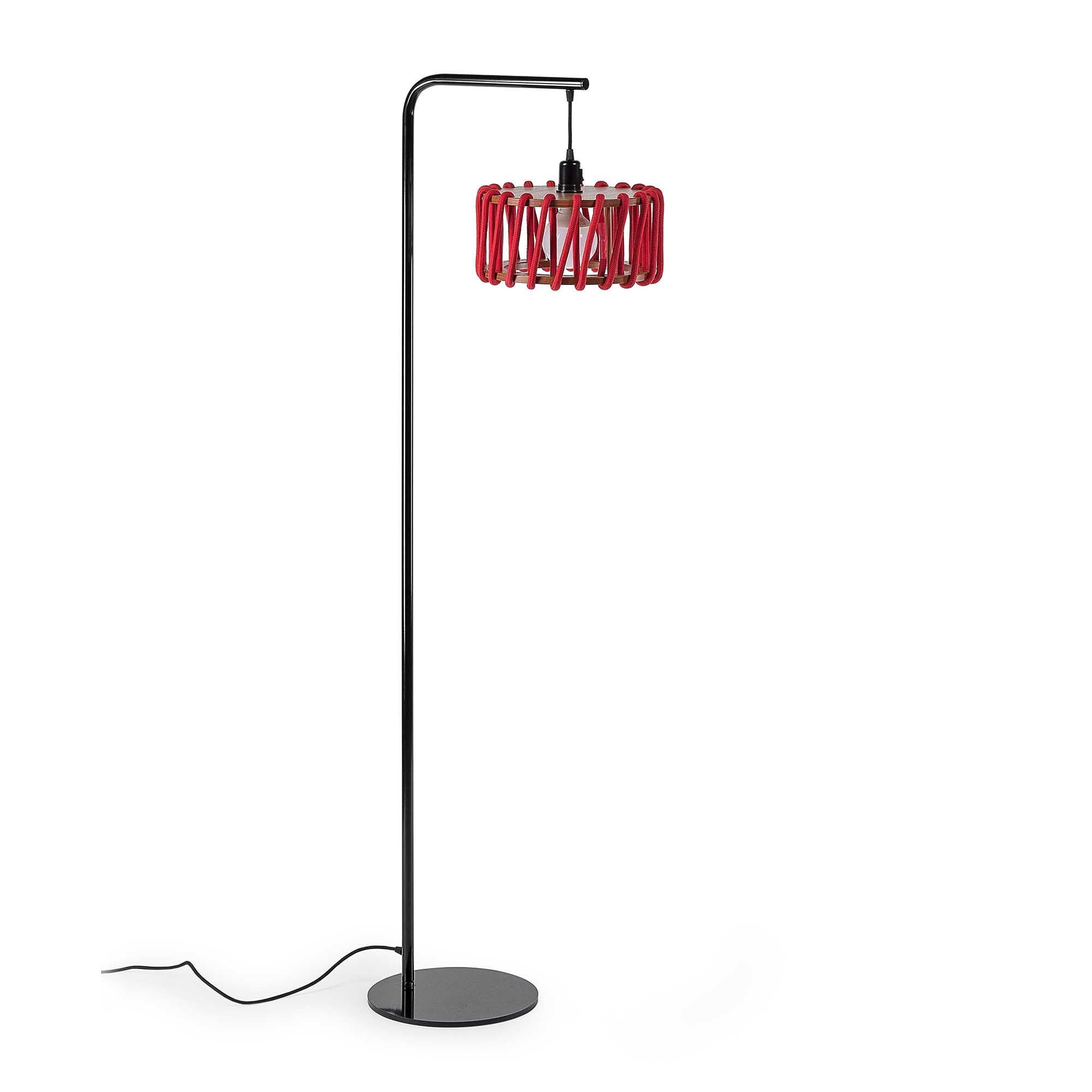 MACARON Lampadaire Noir-Rouge 30 cm