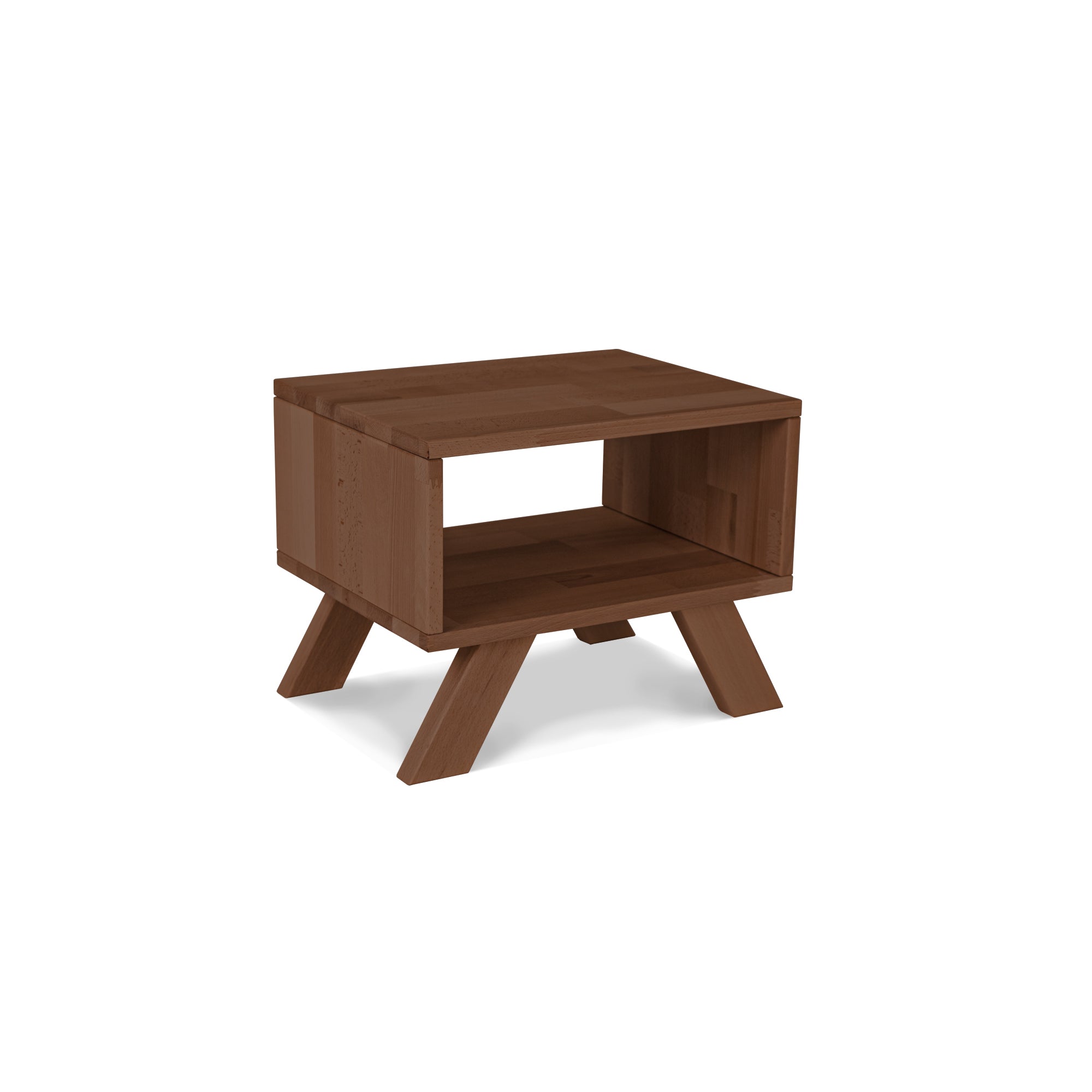 ALLEGRO Bedside Table Beech Wood Walnut
