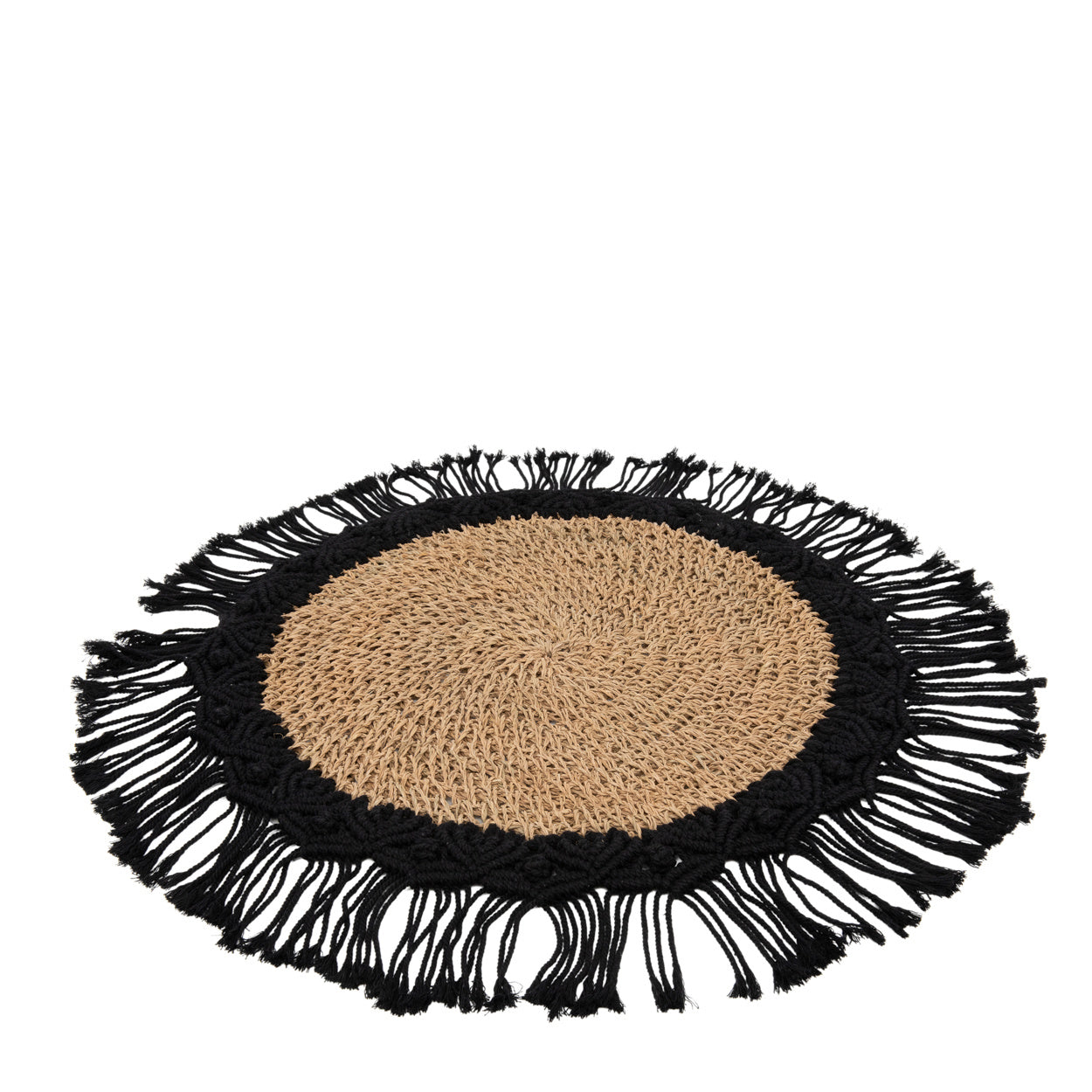 THE BOHO CENTER Piece Natural-Black side view