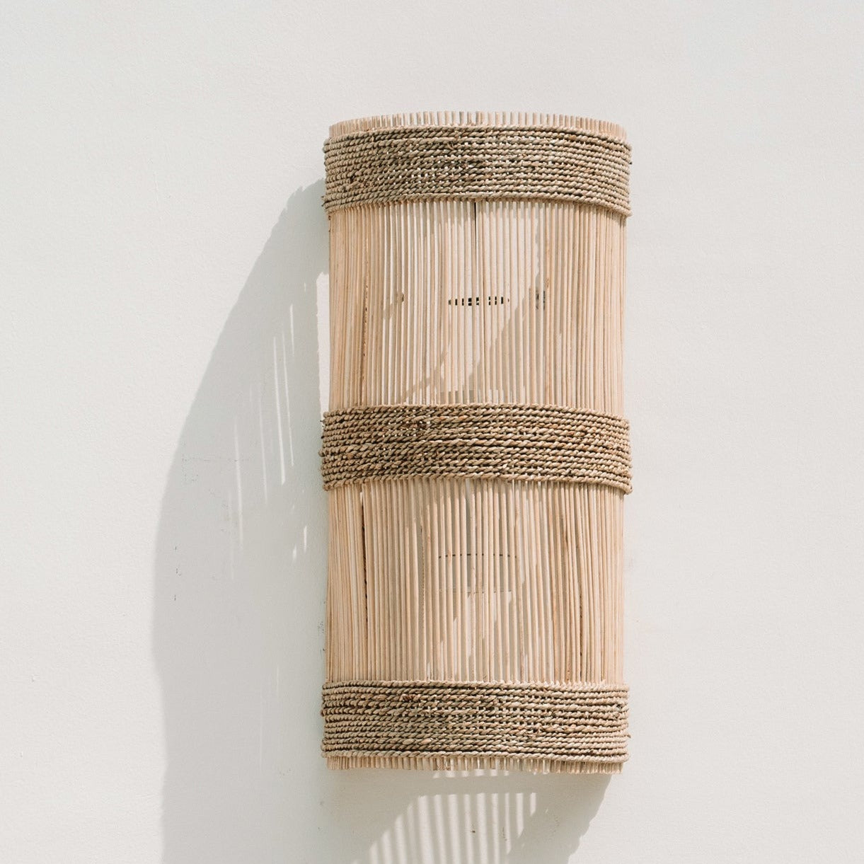 THE JALAL Wall Applique Pendant Natural front outdoor view