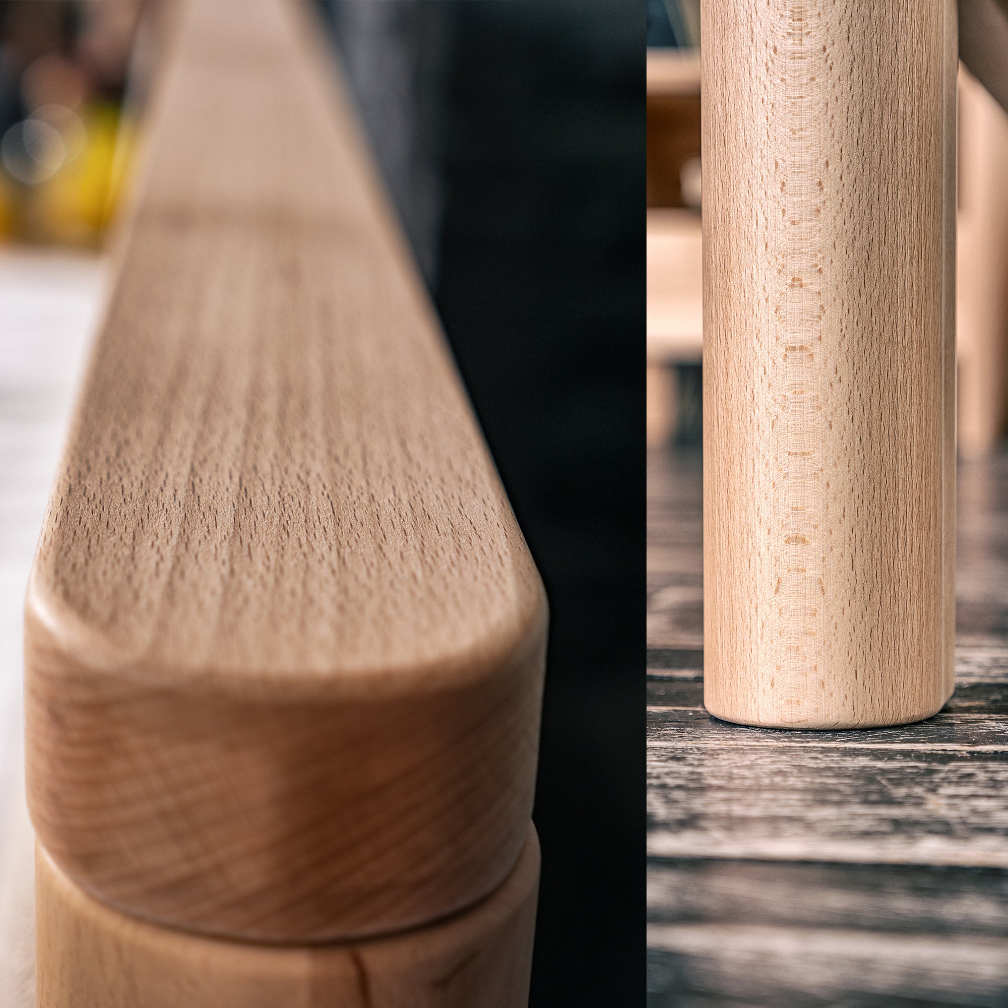 Bedroom Set DROP HARD-wooden spine and leg details