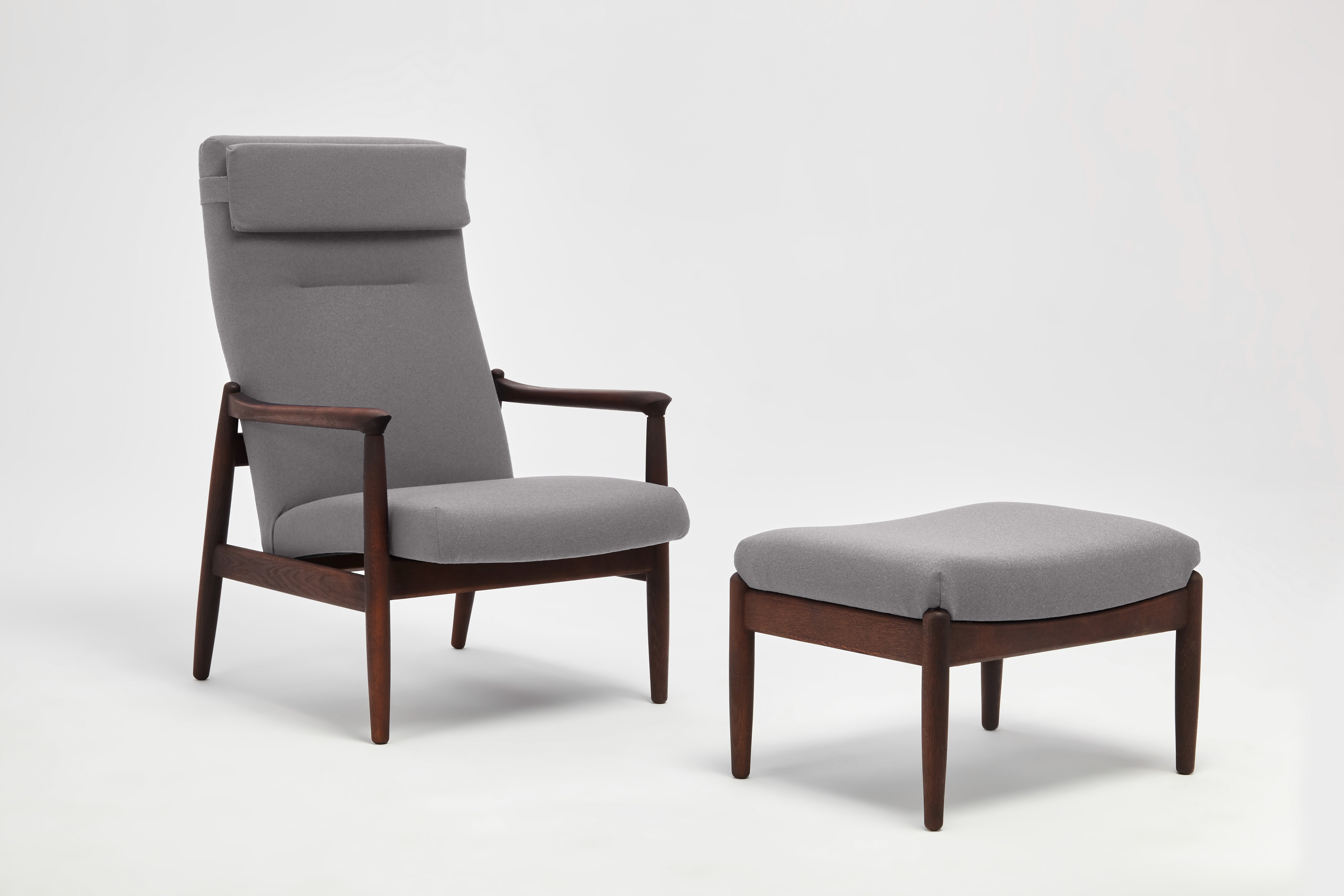 H64 Fauteuil à Dossier Haut Avec Repose-pieds